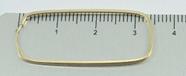 Brinco Argola Retangular 3.4cm Ouro 18k 750 Brinco Argola Retangular 3.4cm Ouro 18k 750