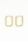 Brinco Argola Retangular Ouro 18k - 3.46