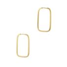 Brinco Argola Retangulo Fio Quadrado 1.3 X 2.3 Ouro 18k 750