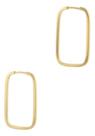 Brinco Argola Retangulo Fio Quadrado 1.3 X 2.3 Ouro 18k 750
