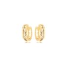 Brinco Argola Riscada e Cravejada Banhada a Ouro 18k Brinco Argola Riscada e Cravejada Banhada a Ouro 18k
