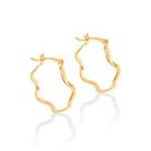 Brinco Argola Rommanel Ondulado 2,7 Cm F Ouro 522568