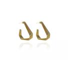 Brinco Argola Três Triângulos Folheado a Ouro 18k Brinco Argola Três Triângulos Folheado a Ouro 18k