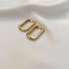 Brinco argola triangular banhado a ouro 18k G