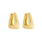 Brinco argola triangular emily p folheado a ouro 18k