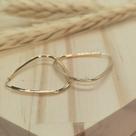 Brinco Argola triângulo Ouro 18k Brinco Argola triângulo Ouro 18k