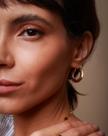 Brinco Argola Usinada Banhado a Ouro 18k Diana