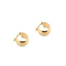 Brinco Argola Usinada Meia Cana Banhado A Ouro 18k Hazel