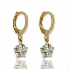 Brinco Argolinha de Encaixe Estrela de Zirconia Banhado Ouro 18k Semijoia Brinco Argolinha de Encaixe Estrela de Zirconia Banhado Ouro 18k Semijoia