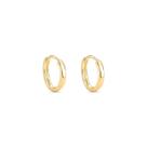 Brinco argolinha grande lisa 15mm - Banhado em ouro 18k