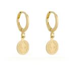 Brinco argolinha medalha são bento folheado a ouro 18k Brinco argolinha medalha são bento folheado a ouro 18k