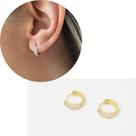 Brinco Baby Argola Cravejada Zirconia Banhado Ouro 18k Brinco Baby Argola Cravejada Zirconia Banhado Ouro 18k