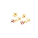 Brinco Baby Bolinha e Pedra 3mm Folheado a Ouro de Alta Qualidade para Bebês e Crianças Brinco Baby Bolinha e Pedra 3mm Folheado a Ouro de Alta Qualidade para Bebês e Crianças