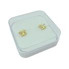Brinco Baby Borboleta com Zircônia Folheado a Ouro - Ideal para Bebês e Crianças