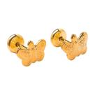 Brinco Baby Borboleta Folheado a Ouro para Bebês e Crianças