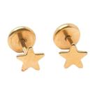 Brinco Baby Estrelinha Mini Folheado a Ouro para Bebês e Crianças