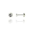 Brinco Baby Pedras Zirconia Prata 925 / 3 / Prata 925