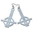 Brinco Banda Ghost BC Branco em Resina: Adicione um Toque Misterioso e Elegante ao seu Visual !