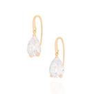 Brinco banhado a ouro 18k com zircônias Cód. 52351406