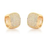 Brinco Banhado a Ouro 9 colunas com Zircônias