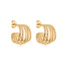 Brinco Banhado A Ouro Argola 6 Fios