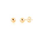 Brinco Banhado a Ouro Bolinha 18K 5mm