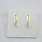 Brinco Banhado A Ouro Com coração de Pedra Zircônia Bijou Art