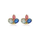 Brinco Banhado A Ouro Com Pedras Mix Color