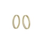 Brinco Banhado a Ouro De 2 Aros Ovais Bijou Art Brinco Banhado a Ouro De 2 Aros Ovais Bijou Art