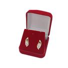 Brinco Banhado a Ouro Fixo Com Pedras Bijou Art