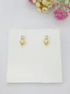 Brinco Banhado A Ouro Fixo Com Strass E Bola Bijou Art