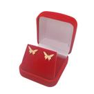 Brinco Banhado a Ouro Liso De Borboleta Bijou Art