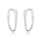 Brinco Banhado A Ródio Branco Grande Brinco Banhado A Ródio Branco Grande