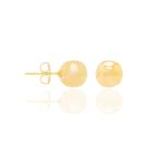 Brinco banhado ouro 3x 24k 18k e 22k femininos bolinha pequenos segundo furo rommanel lisa 8mm 520470 Brinco banhado ouro 3x 24k 18k e 22k femininos bolinha pequenos segundo furo rommanel lisa 8mm 520470