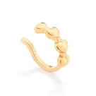 Brinco banhado ouro 3x 24k 18k e 22k pressão femininos 4 corações piercing rommanel 526698