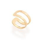 Brinco banhado ouro 3x 24k 18k e 22k pressão femininos ear cuff meia argola piercing rommanel 526091