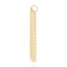 Brinco banhado ouro 3x 24k 18k e 22k pressão femininos grande correntes penduradas piercing rommanel 527103 Brinco banhado ouro 3x 24k 18k e 22k pressão femininos grande correntes penduradas piercing rommanel 527103
