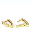 Brinco Belca Triangular Liso, No Banho De Ouro