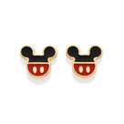 Brinco bermuda do mickey Rommanel banhado a ouro 18k com aplicação de resina Cód. 52722499 Coleção Disney
