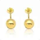 Brinco Bola 4mm em Ouro 18k 750