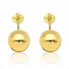 Brinco Bola 6mm Ouro 18k Adulto Brinco Bola 6mm Ouro 18k Adulto