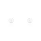 Brinco Bola Bolinha 3mm Jóia Ouro Branco 18k
