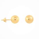 Brinco Bola Em Ouro 18k 7mm Brinco Bola Em Ouro 18k 7mm