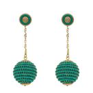 Brinco bola fio verde maria clara