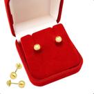 Brinco Bola Ouro 18k 4mm