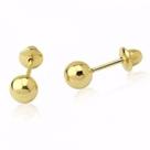 Brinco Bola Ouro 18k