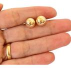 Brinco Bolinha Banhado A Ouro 18k Redondo Acessório Luxo 9mm Brinco Bolinha Banhado A Ouro 18k Redondo Acessório Luxo 9mm