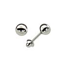 Brinco Bolinha Clássica Bebe Primeiro Segundo Furo 3mm Ouro 18k K032040 Brinco Bolinha Clássica Bebe Primeiro Segundo Furo 3mm Ouro 18k K032040
