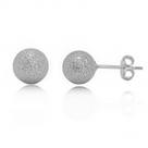 Brinco Bolinha Texturizada 4 mm Folheado em Prata 1000 Brinco Bolinha Texturizada 4 mm Folheado em Prata 1000
