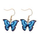 Brinco Borboleta Azul Feminino Estilo Vintage Fes Sobreposto -